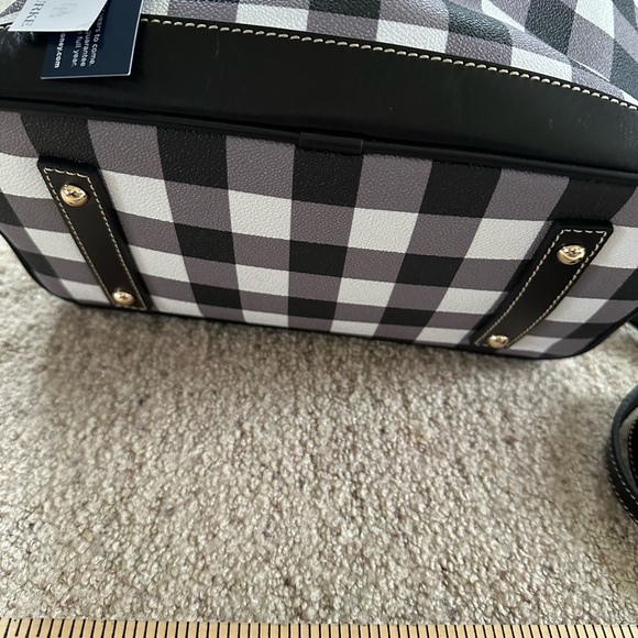 Dooney and Bourke Tucker Darcy satchel. Black and white checked - Picture 6 of 12